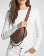 Image 2 of 2: MICHAEL Michael Kors XS Chain-Link Monogram Sling Pack Shoulder Bag