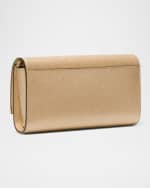 Image 3 of 4: MICHAEL Michael Kors Large East-West Leather Clutch Bag