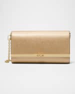Image 1 of 4: MICHAEL Michael Kors Large East-West Leather Clutch Bag