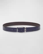 Image 1 of 4: Ferragamo Men's Gancini Reversible Revival Leather Belt