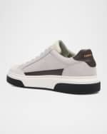Image 3 of 6: Ferragamo Men's Cassina Gancini Leather Low-Top Sneakers
