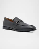 Image 4 of 5: Ferragamo Men's Desio Gancio Ornament Penny Loafers