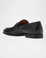 Image 2 of 5: Ferragamo Men's Desio Gancio Ornament Penny Loafers