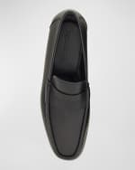 Image 5 of 5: Ferragamo Men's Dupont Leather Penny Loafers
