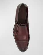 Image 5 of 5: Ferragamo Men's Donatello Double-Monk Strap Loafers
