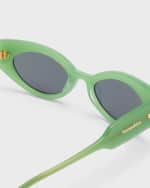 Image 3 of 5: Nanushka Azalea Acetate Cat-Eye Sunglasses