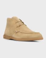 Image 5 of 6: Valentino Garavani Men's Rockstud Leather Chukka Boots