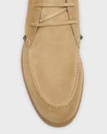 Image 4 of 6: Valentino Garavani Men's Rockstud Leather Chukka Boots