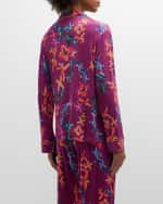 Image 4 of 6: ALIVIA Sofia Cropped Floral-Print Pajama Set