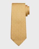 Image 1 of 3: Ferragamo Men's Giraffe-Print Silk Tie
