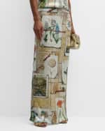 Image 2 of 6: Libertine Sequin Colefax Printed Maxi Skirt