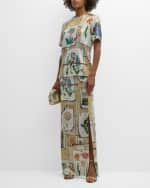 Image 5 of 6: Libertine Sequin Colefax Printed Maxi Skirt