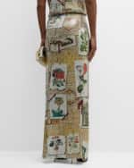 Image 4 of 6: Libertine Sequin Colefax Printed Maxi Skirt