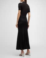 Image 3 of 7: Rabanne Haut Stud Embellished Ruched Short-Sleeve Top