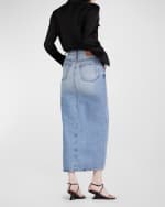 Image 2 of 4: Derek Lam 10 Crosby Lu High-Rise Denim Maxi Skirt