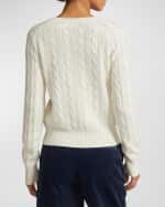 Image 3 of 5: Polo Ralph Lauren Cable-Knit Cashmere Crewneck Cardigan