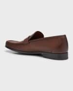 Image 3 of 6: Ferragamo Men's Duomo Leather Gancio Loafers