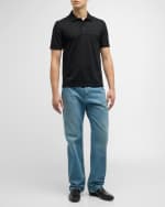 Image 2 of 6: Ferragamo Men's Cotton Logo Polo