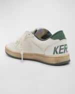 Image 4 of 5: Golden Goose Kid's Ballstar Bicolor Low-Top Sneakers, Kids