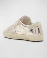 Image 4 of 7: Golden Goose Girl's Superstar Metallic Low-Top Sneakers, Kids