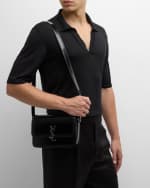 Image 2 of 6: Saint Laurent Men's Solferino Medium Satchel Crossbody Bag