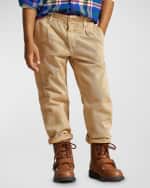 Image 6 of 8: Ralph Lauren Childrenswear Boy's Easy Pleated Twill Pants, Size 2-7