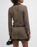 Image 4 of 7: Derek Lam 10 Crosby Betti Check Ruffle-Trim Jacket