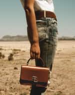 Image 2 of 6: Ralph Lauren Collection RL 888 Box Calfskin Top Handle Bag