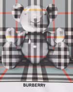 Image 3 of 3: Burberry Kid's Check Box Bear Graphic T-Shirt, Size 6M-2T