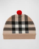 Image 1 of 2: Burberry Kid's Camillo Check Beanie, Size 6M-18M