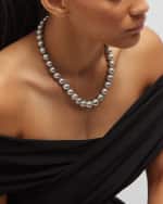 Image 5 of 5: Pearls By Shari 18k White Gold Graduated Tahitian Pearl Necklace