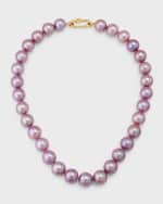 Image 1 of 5: Pearls By Shari 18k Yellow Gold Pink Kasumiga Pearl Necklace