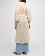 Image 3 of 6: Letanne Julie Handmade Chunky-Knit Cashmere Coat