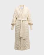 Image 1 of 6: Letanne Julie Handmade Chunky-Knit Cashmere Coat