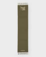 Image 2 of 3: Burberry Men's EKD Cashmere Rectangle Scarf