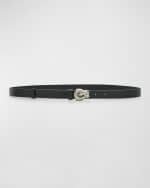 Image 1 of 2: Bottega Veneta Brass Knot Skinny Leather Belt