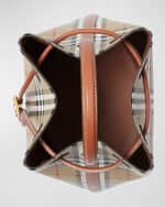Image 5 of 5: Burberry Small Check Drawstring Bucket Bag