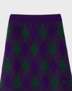 Image 2 of 2: Burberry Check Knit Mini Skirt