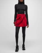 Image 5 of 5: Burberry Check Pleated Wool Mini Wrap Skirt