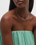 Image 5 of 5: Neiman Marcus Diamonds 18K White Gold Baguette Diamond Tennis Necklace, 29.5tcw