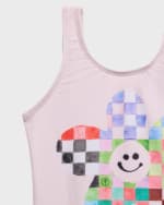 Image 3 of 5: Molo Girl's Nika Printed Low Back Swimsuit, Size 2-7