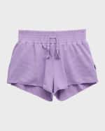 Image 1 of 3: Molo Girl's Nicci Smocked Swim Shorts, Size 7-16