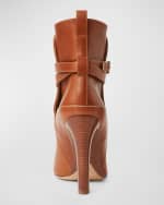 Image 2 of 4: Ralph Lauren Collection Kourtney Ankle-Buckle Stiletto Booties