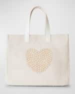 Image 1 of 3: BTB Los Angeles Heart Teddy Tote Bag