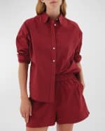 Image 1 of 4: LMND Chiara Relaxed-Fit Dyed Cotton Button-Front Shirt