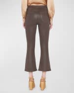 Image 2 of 4: FRAME Le Crop Flare Coated Jeans