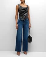 Image 2 of 6: FRAME Le Slim Palazzo Raw After Jeans