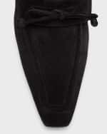 Image 4 of 6: Burberry Sovereign Suede Loafer Knee Boots