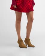 Image 2 of 6: Burberry Storm Suede Lace-Up Booties