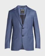 Image 1 of 6: ZEGNA Men's Plaid Trofeo Wool Suit